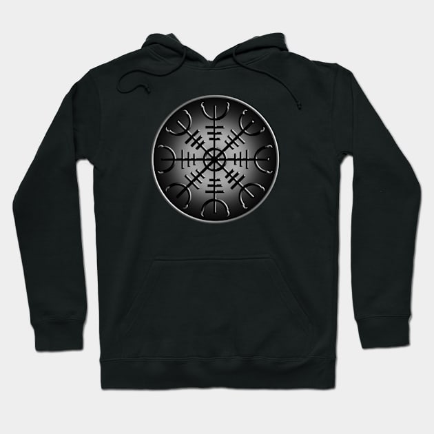 ÆGISHJÁLMUR 1. (Helm of Awe or Helm of Terror. To induce fear, protect the warrior, and prevail in battle) Hoodie by GardenOfNightmares